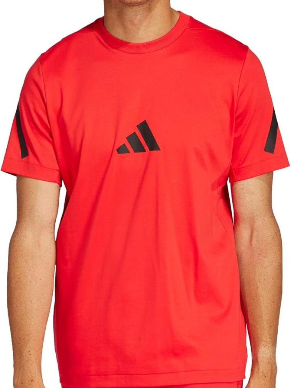adidas Men's Z.N.E. T-Shirt, Pure Ruby Color, Size: Small